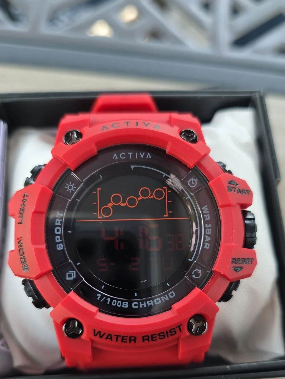 547.  Activa Summit X Invicta Unisex Digital Watch - 50mm. Red